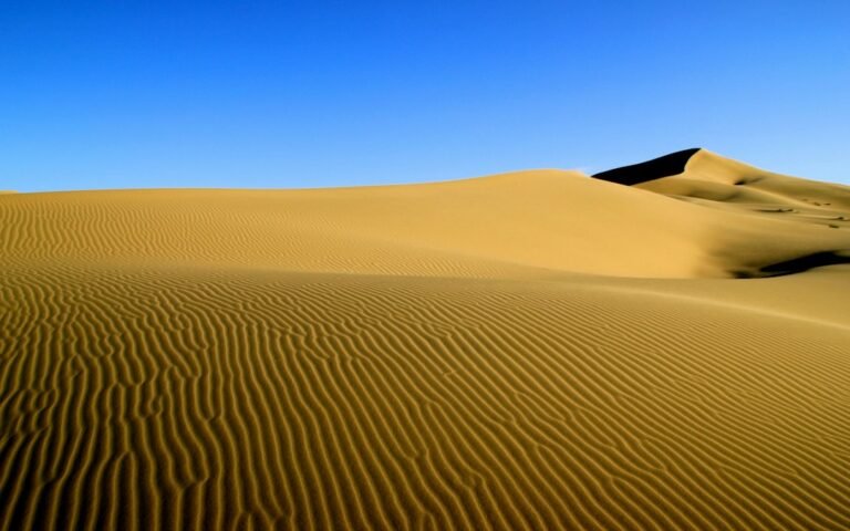 Wide sand dunes representing the desert landscapes along ancient Silk Road routes