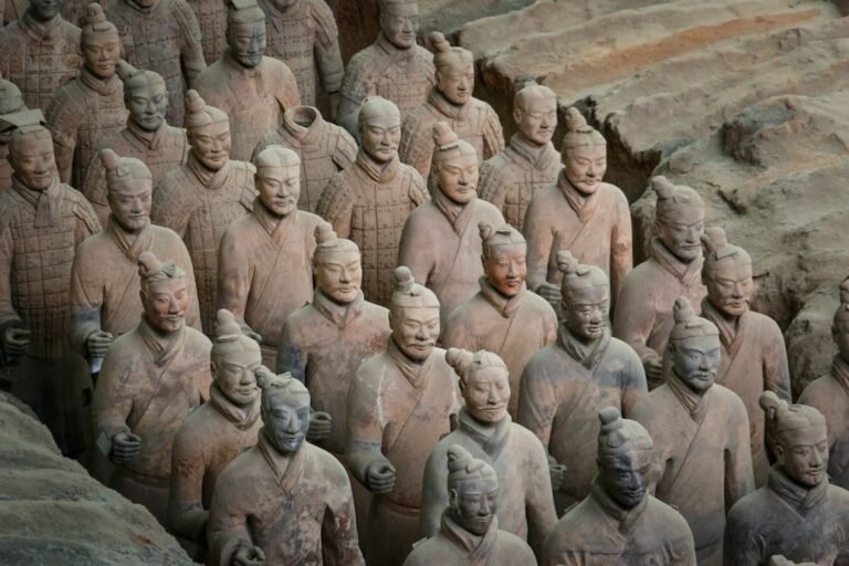 Terracotta warriors representing the era of Qin Shi Huang