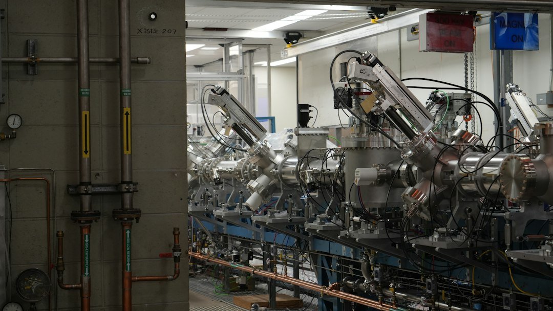 Physics research laboratory representing quantum experiments and theoretical time travel